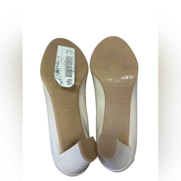 Stuart Weitzman Cream and Black High Heel Pumps, Size 5 NWT - Picture 7 of 9